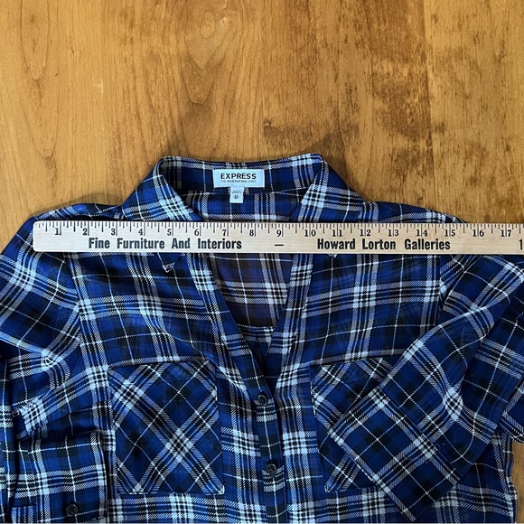 Express The Portofino Shirt, Navy Blue, Size XS - Picture 6 of 11